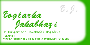 boglarka jakabhazi business card